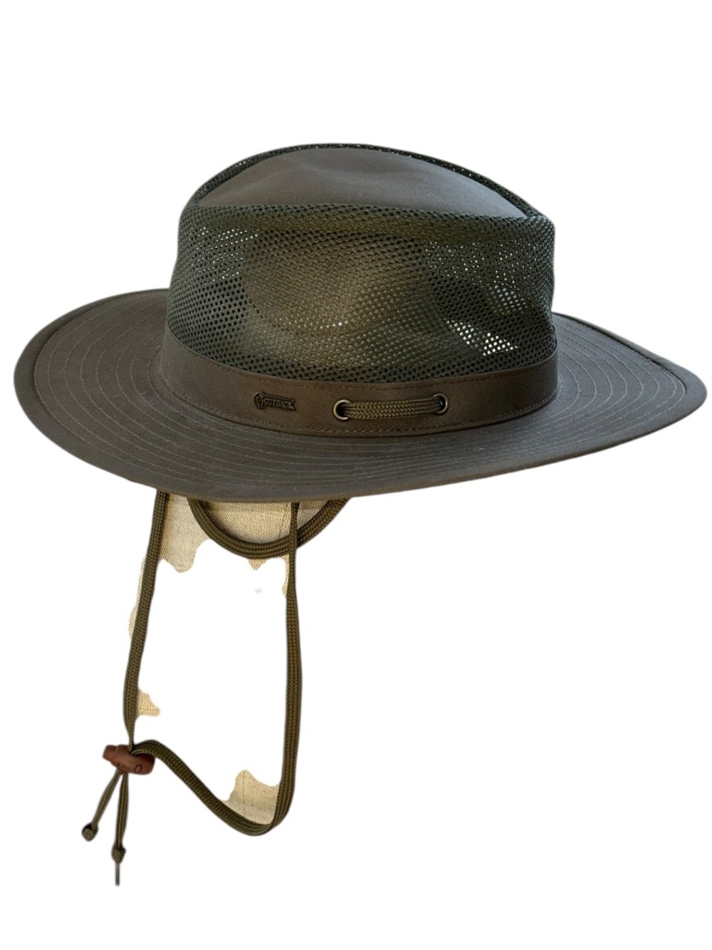 Outback Trading Company Koala Pouch green khaki sun hat XL